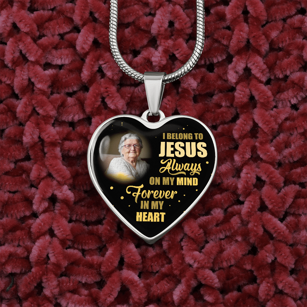 I Belong To Jesus Always On My Minds Forever In My Heart Heart Necklace - Bangle - Birthday Gift Jewelry