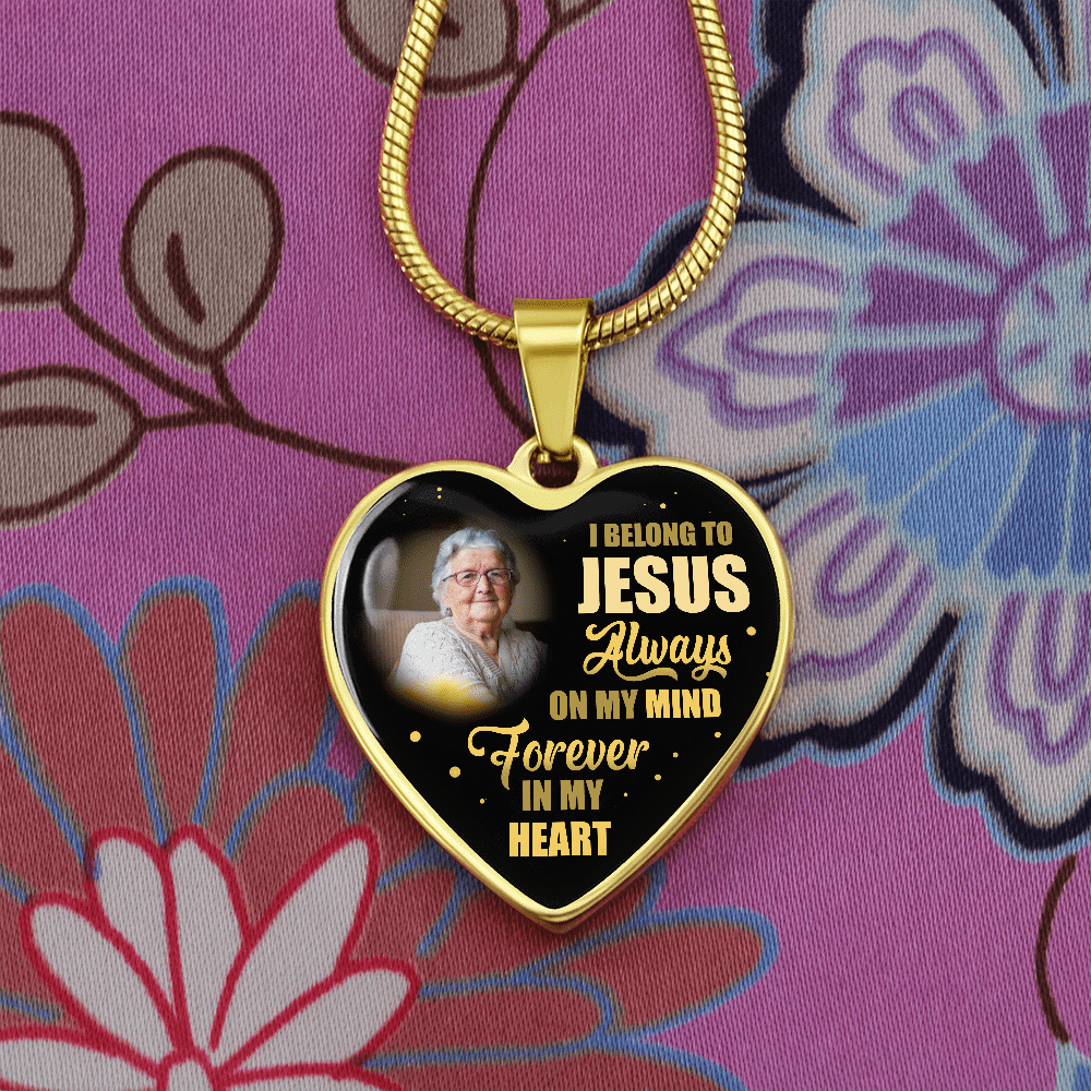 I Belong To Jesus Always On My Minds Forever In My Heart Heart Necklace - Bangle - Birthday Gift Jewelry