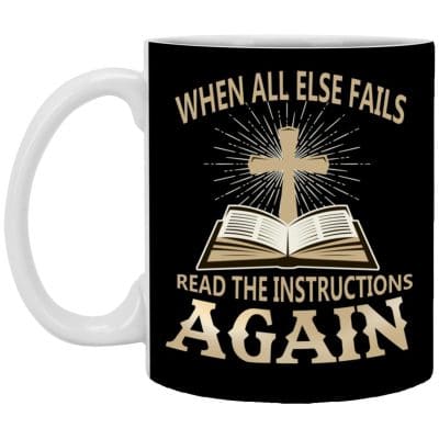 fails mug, Black, 11 oz. White Mug