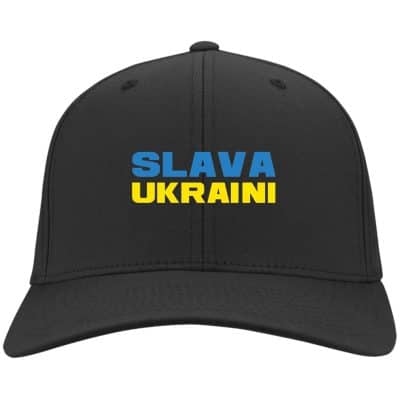 Slava Ukraini Hat, Black, Twill Cap