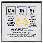 Mother Periodic Table Of Elements Funny Mom Mother's Day Infinity Love Heart Pendant Necklace