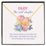 Enjoy the Next Chapter May You Be Proud of the Work You Have Done Scripted Love Necklace - Graduation Gift - Scripted Love Necklace (18K Yellow Gold)