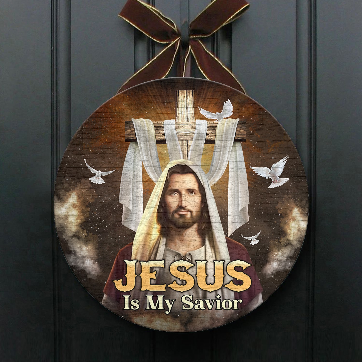 1. Jesus Is My Savior Door Sign (3) Door Sign Mockup 1