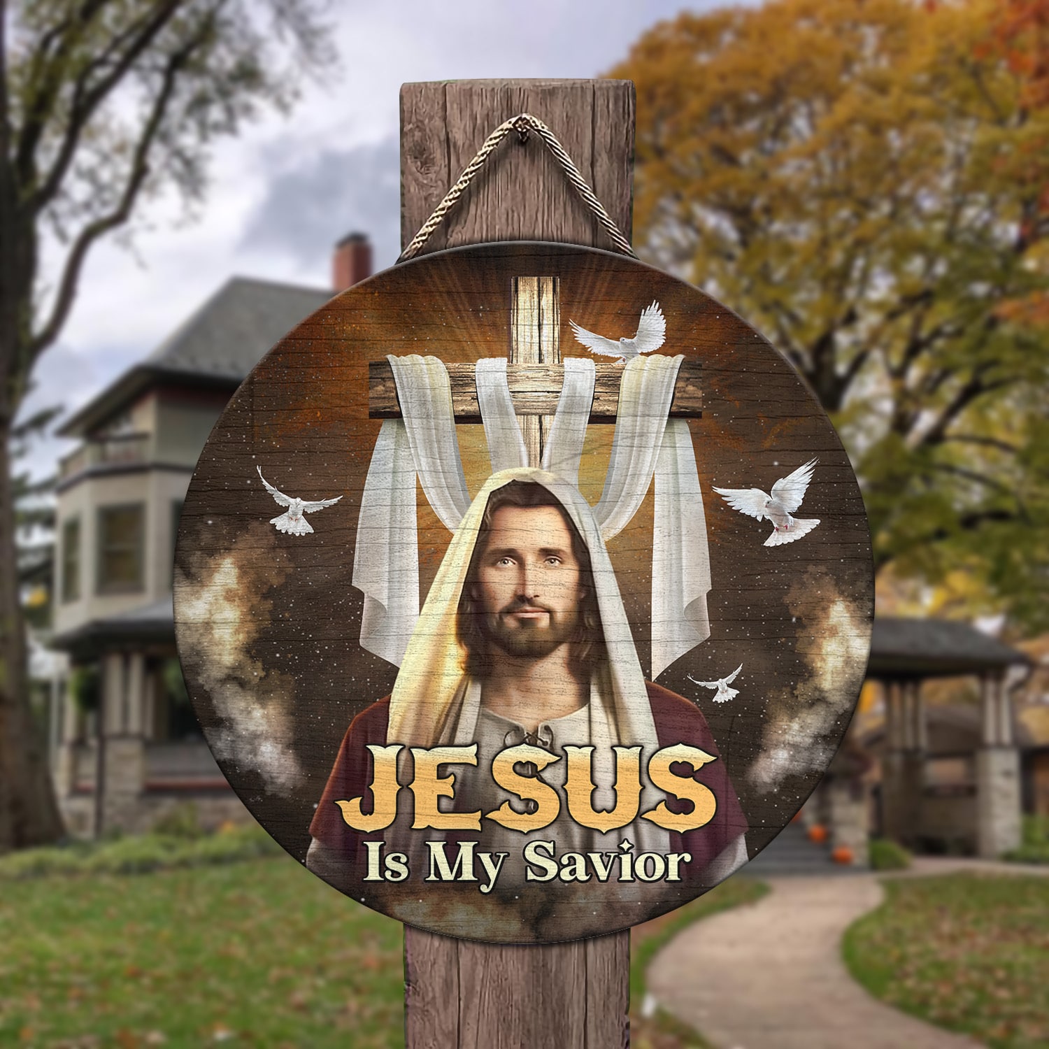 1. Jesus Is My Savior Door Sign (3) Door Sign Mockup 3