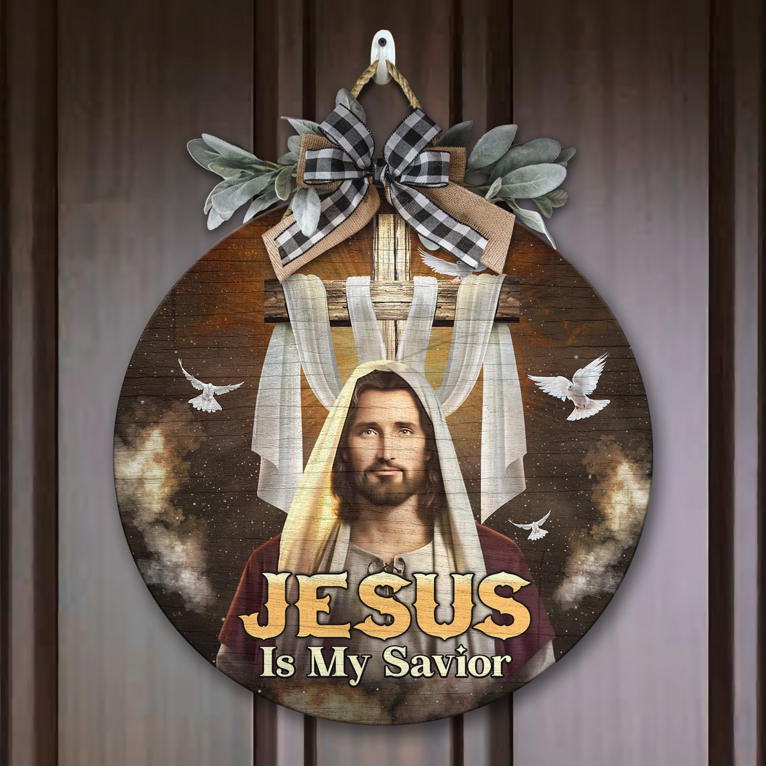 1. Jesus Is My Savior Door Sign (3) Door Sign Mockup 7
