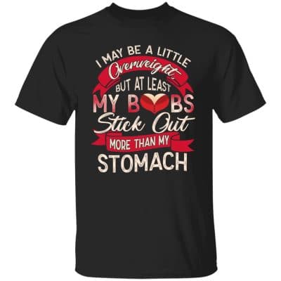 6VT. I May Be A Little Overweight 3, Black, Unisex T-Shirt