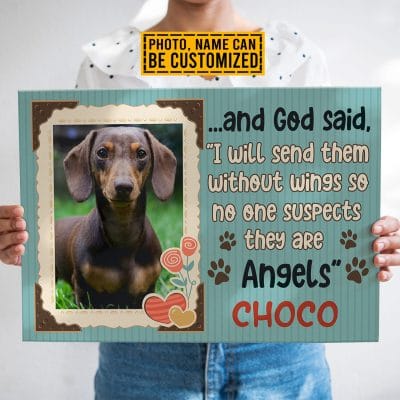 Alternative view of Personalized Photo And God Said I Will Send Them Without Wings Gallery Wrapped Canvas Print - Home Decor Wall Art