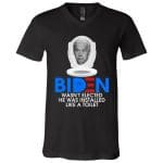 Biden Wasn't Elected He, Black, V-Neck T-Shirt Biden Wasn't Elected He, Black, V-Neck T-Shirt