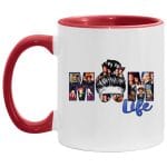 12. Mom Life Hocus (2) accent mug, White/Red, 11 oz. Accent Mug
