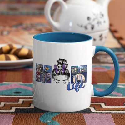 Alternative view of Mom Life Horror Halloween Mug - Nightmare Before Christmas Accent Mug