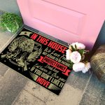 2VT. In This House We Love Freedom Doormat mockup 4
