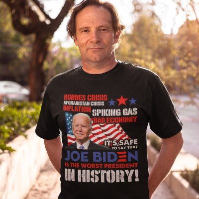 Alternative view of Joe Biden Bad President Border Crisis Afghanistan Bad Economy T-Shirt