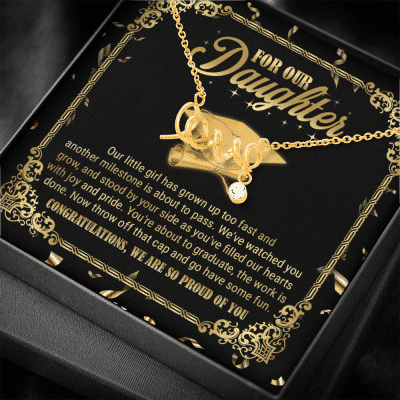 For Our Daughter Our Little Girl Has Grown Up Too Fast And Another Milestone Scripted Love Necklace