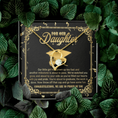 For Our Daughter Our Little Girl Has Grown Up Too Fast And Another Milestone Forever Love Heart Pendant Necklace