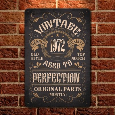 1972 Genuine Quality Aged to Perfection Original Parts Mostly Decorative Metal Sign - Vintage Wall Design - Outdoor Decor Metal Sign