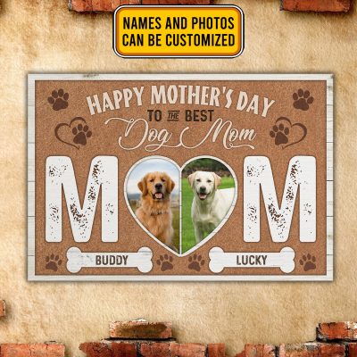Alternative view of Personalized Photo Happy Mother's Day To The Best Dog Mom Framed Canvas Prints - Dog Mom Unframed Poster