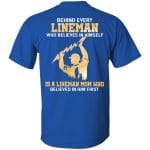 5VT. Behind Every Lineman 1, Royal, Unisex T-Shirt