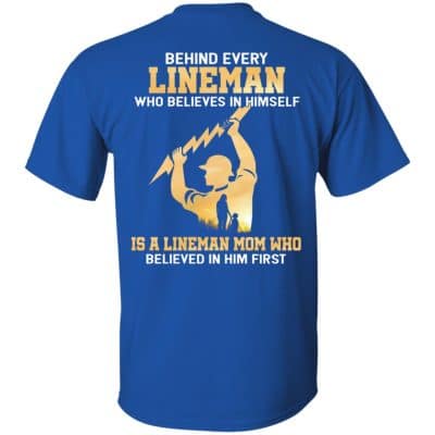5VT. Behind Every Lineman 1, Royal, Unisex T-Shirt
