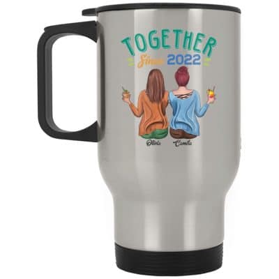 14 oz. Silver Travel Mug