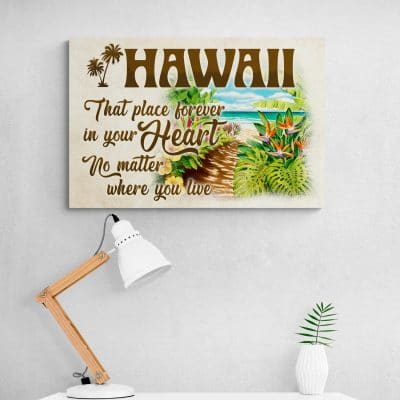 Alternative view of Hawaii that Place Forever in Your Heart No Matter Where You Live Framed Canvas Prints - Unframed Poster Wall Art
