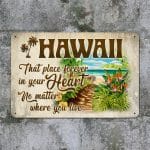 7. Hawaii On Your Heart Metal Sign Metal Sign Mockup 12