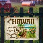 7. Hawaii On Your Heart Metal Sign Metal Sign Mockup 2