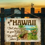 7. Hawaii On Your Heart Metal Sign Metal Sign Mockup 4
