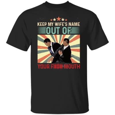 7VT. Keep My Wife's Name Vintage, Black, Unisex T-Shirt