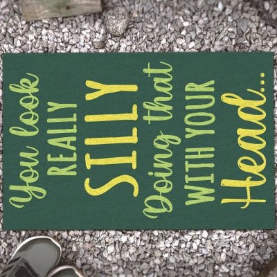 You Look Really Silly Doing That With Your Head Funny Welcome Doormat Entrance Indoor Outdoor Decorative Doormat