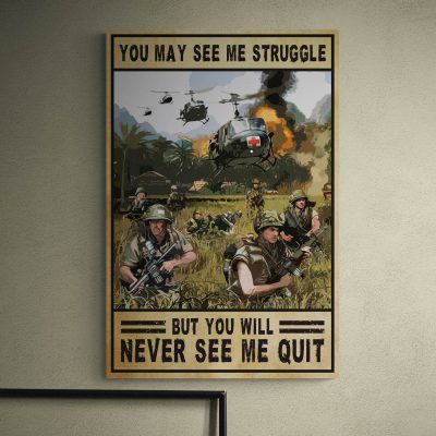 You Will Never See Me Quite Framed Canvas - Unframed Poster - Military Soldier Wall Art