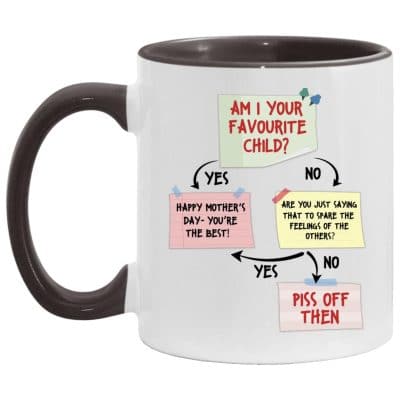 mother 1, White/Black, 11 oz. Accent Mug