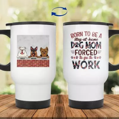 14 oz. White Travel Mug