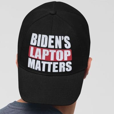 Alternative view of Biden's Laptop Matter Twill Cap - High-Profile Snapback Hat
