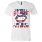 2Th. Not Be A Biologist 1, White, V-Neck T-Shirt 2Th. Not Be A Biologist 1, White, V-Neck T-Shirt