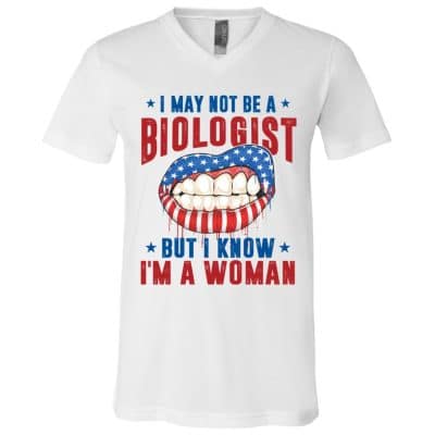 2Th. Not Be A Biologist 1, White, V-Neck T-Shirt