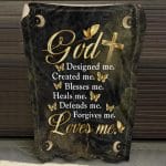 1. God Loves Me Blanket Mockup 10