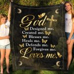 1. God Loves Me Blanket Mockup 5
