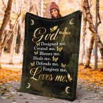 1. God Loves Me Blanket Mockup 7
