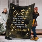 1. God Loves Me Blanket Mockup 8