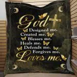 1. God Loves Me Blanket Mockup 9