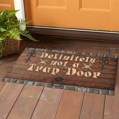 Alternative view of Definitely Not a Trap Door - Funny Game Indoor Outdoor Doormat