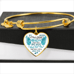 My Mom I Wish I Could Climb Up to Heaven I Miss You Heart Pendant Necklace - Bangle