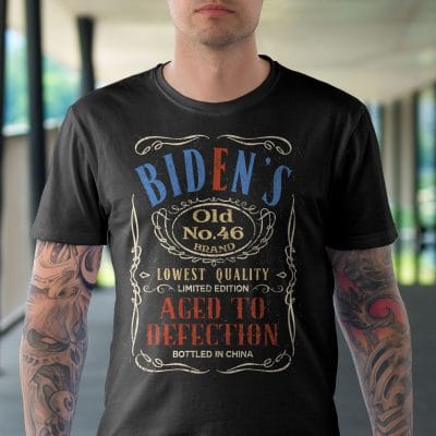Alternative view of Biden's Lowest Quality Aged To Defection Funny T-Shirt - Funny Biden Shirt