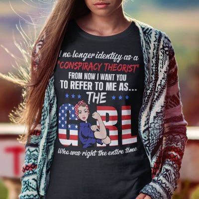 Alternative view of I No Longer Identity As A Conspiracy Theorist From Now I Want You To Refer To Me T-Shirt - V-Neck Shirt