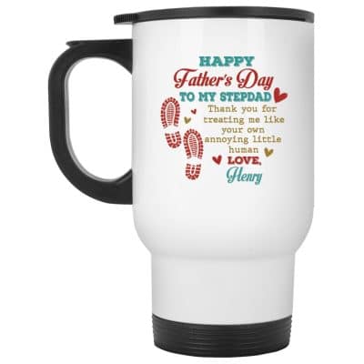 14 oz. White Travel Mug