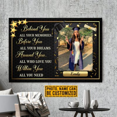 Alternative view of Personalized Photo Before You All Your Dreams Graduation Senior Canvas Prints - Unframed Poster