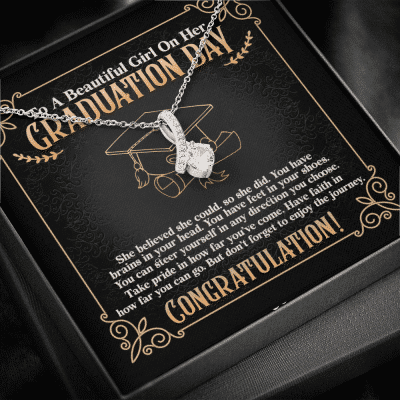 Alternative view of To A Beautiful Girl On Her Graduation Day She Believed She Could So She Did Alluring Beauty Necklace