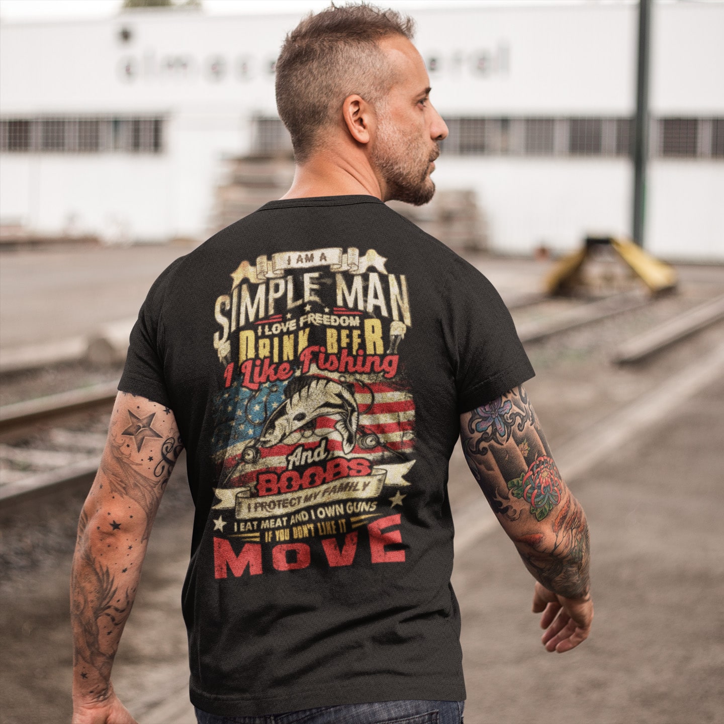 1VT. I Am A Simple Man I Like Fishing back shirt mk1