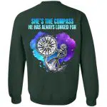 3VT. She's The Compass, Forest Green, Sweatshirt