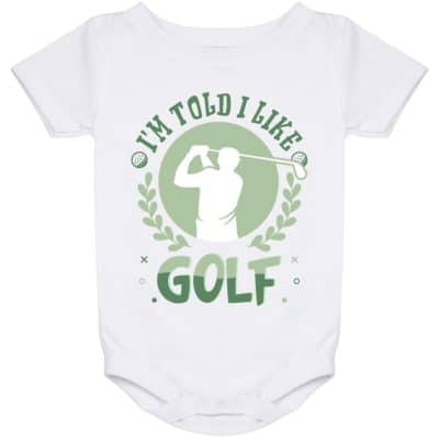 4Th. I Like Golf 1, White, Baby Onesie - 24 Month